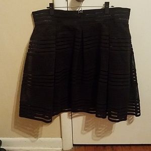 Torrid black mesh skater skirt